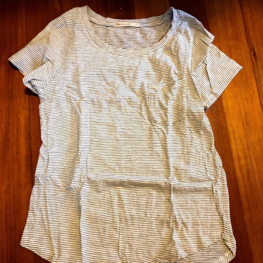 Black and White Marine Layer Striped T-Shirt